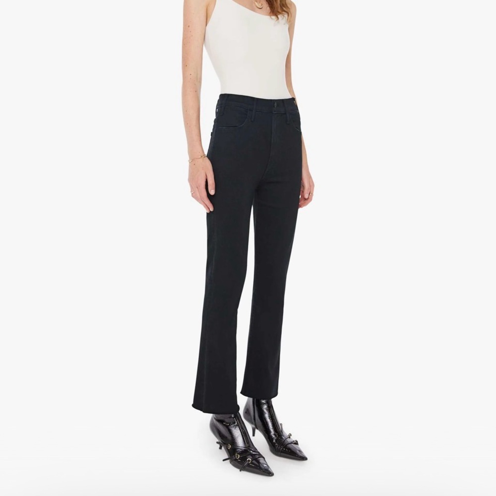 MOTHER The Hustler Ankle Black "Not Guilty"  Flare Jeans Size 29